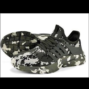 Boys Green Minecraft looking Camo Sneakers